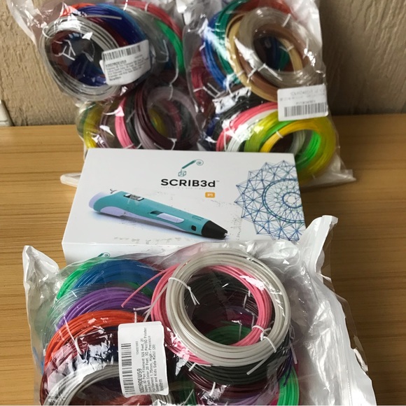 SCRIB3D P1 3D Printing Pen with Display + 61 Colored Filaments Refills -NEW- - Picture 9 of 15